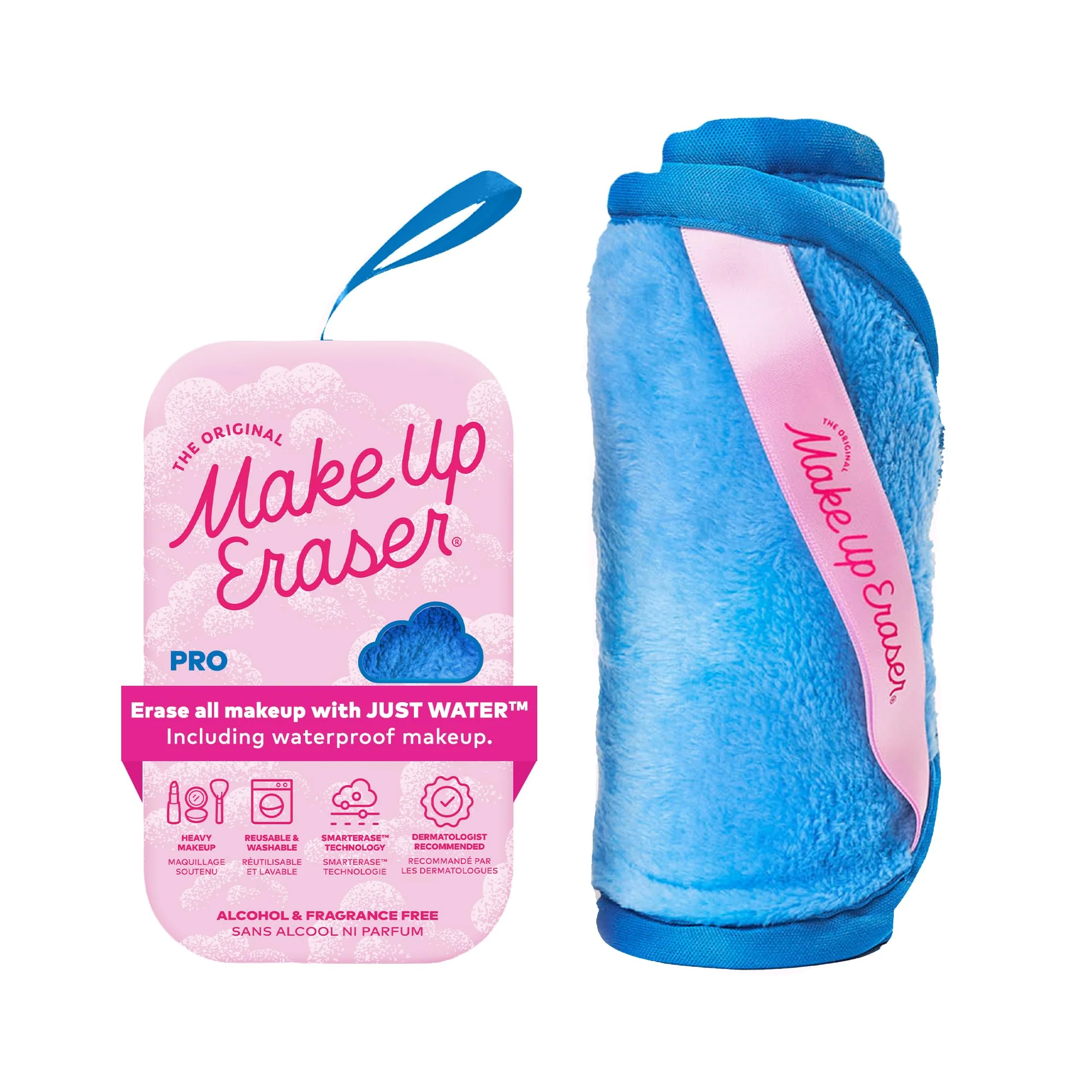 The Original MakeUp Eraser PRO, Effortlessly Remove All Makeup Using Only Water, Including Waterproof Mascara, Eyeliner, Foundation, Lipstick, Sunscreen,and More! Berry Blue, 1ct