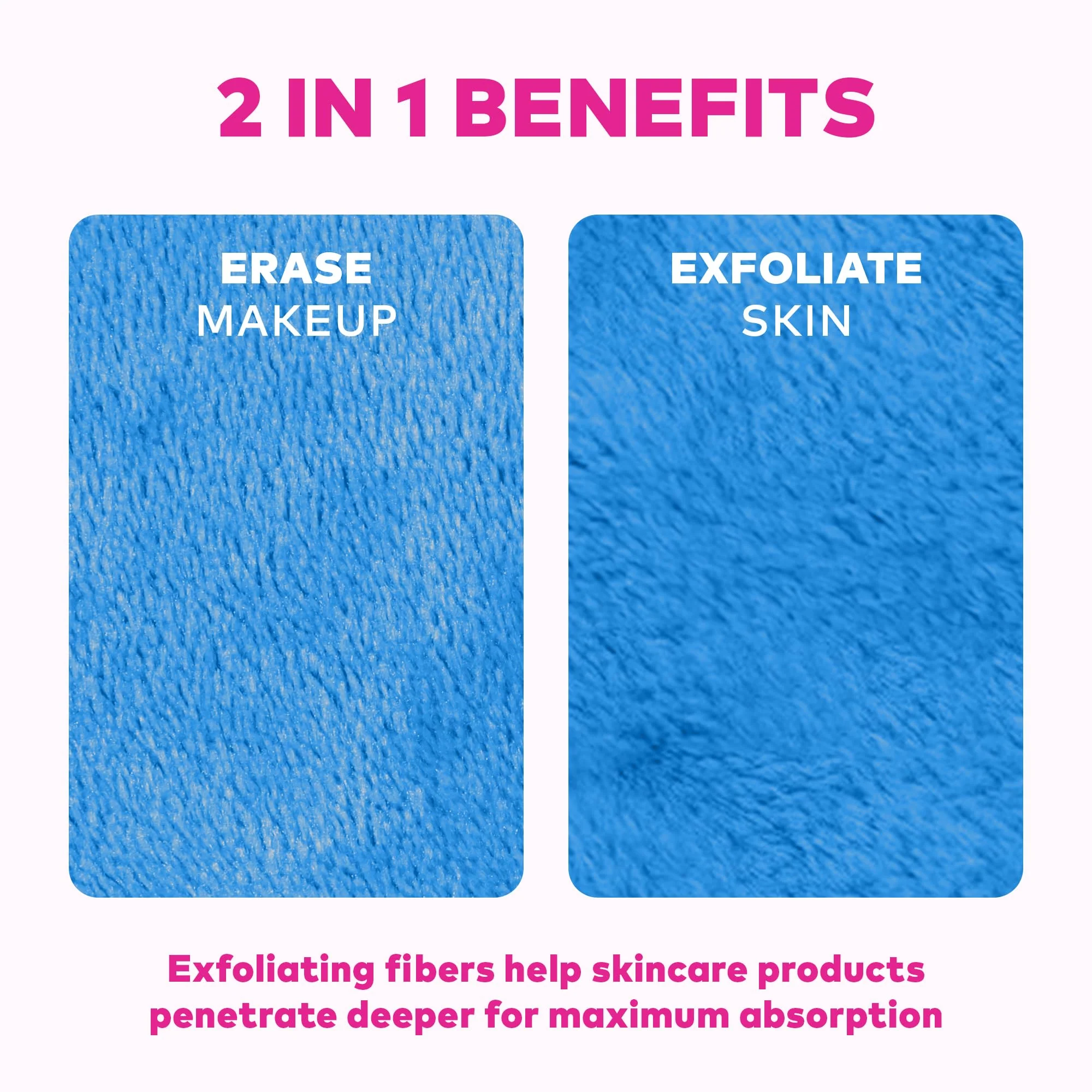 The Original MakeUp Eraser PRO, Effortlessly Remove All Makeup Using Only Water, Including Waterproof Mascara, Eyeliner, Foundation, Lipstick, Sunscreen,and More! Berry Blue, 1ct - Image 4