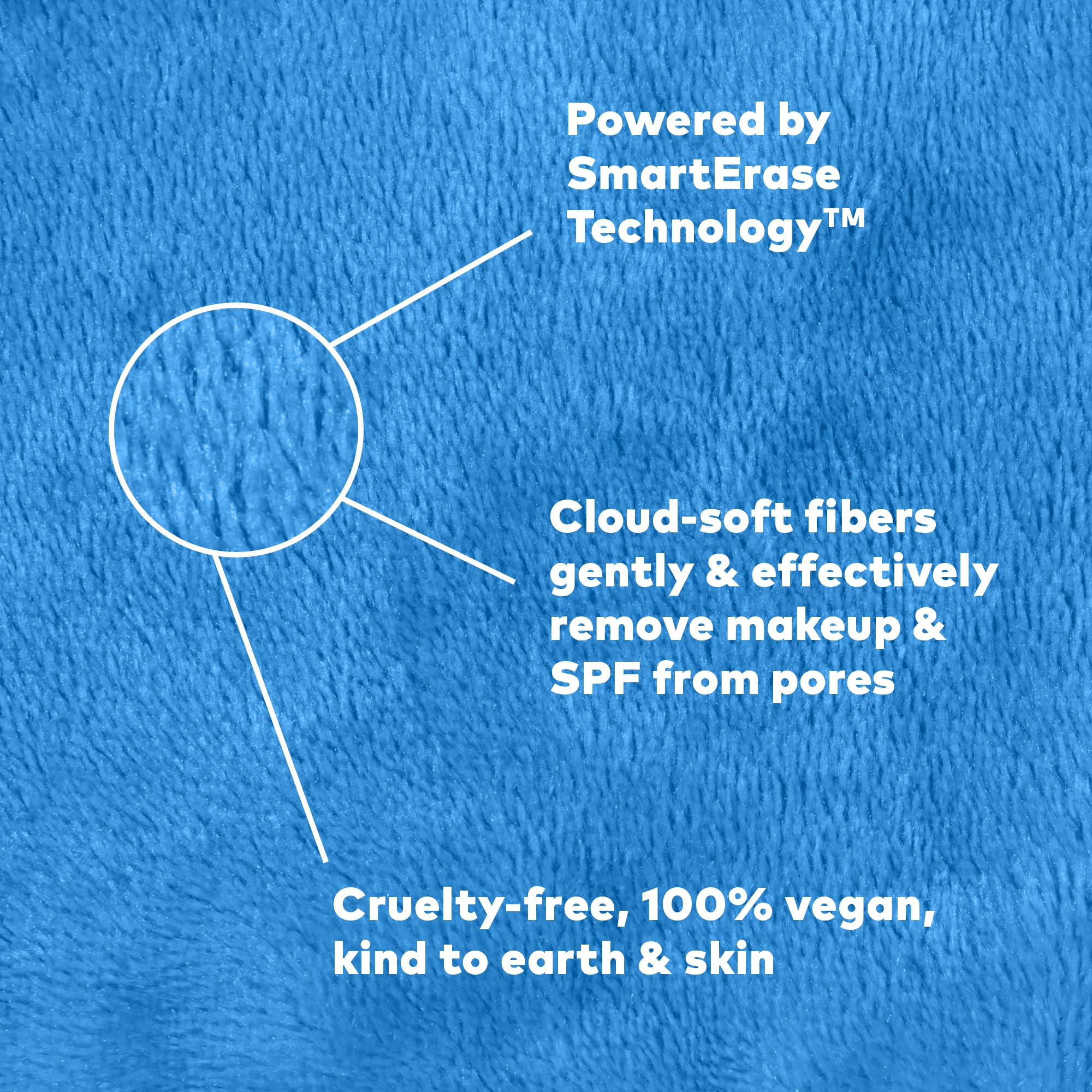 The Original MakeUp Eraser PRO, Effortlessly Remove All Makeup Using Only Water, Including Waterproof Mascara, Eyeliner, Foundation, Lipstick, Sunscreen,and More! Berry Blue, 1ct - Image 6
