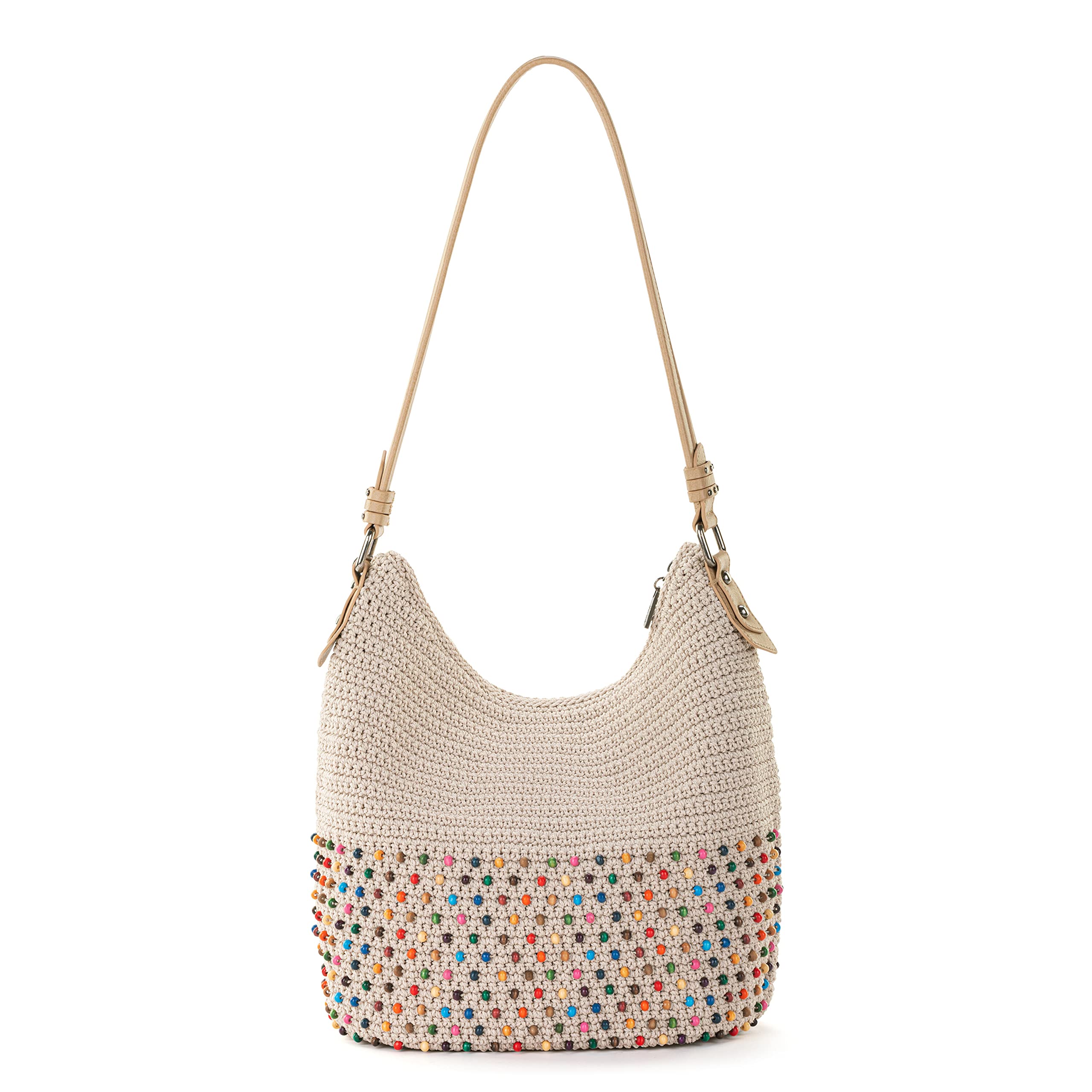 The Sak Womens Hand-crochet, Soft & Slouchy Silhouette, Timeless Elevated Design Sequoia Hobo Bag In Crochet, Shoulder Purse, Ecru Multi Bead, Ecru Multi Bead - Image 4