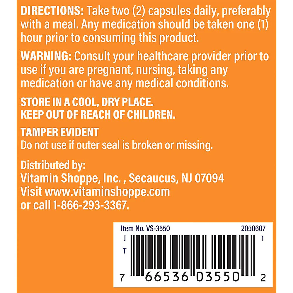 The Vitamin Shoppe Activated Charcoal 520MG for Digestive Health (100 Capsules) - Image 5