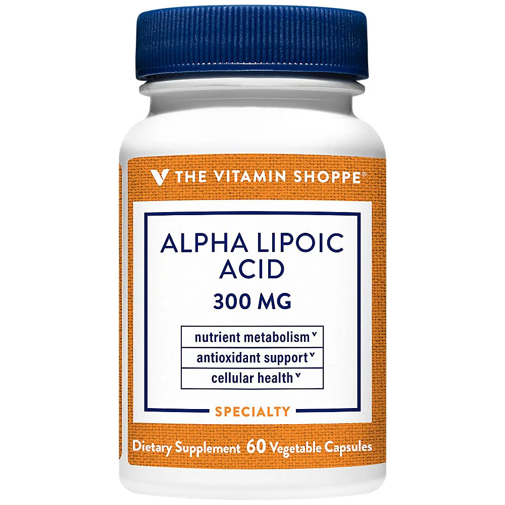 The Vitamin Shoppe Alpha Lipoic Acid 300mg, Natural Antioxidant Formula to Support Glucose Metabolism & Promotes Healthy Blood Sugar (60 Capsules) - Image 6