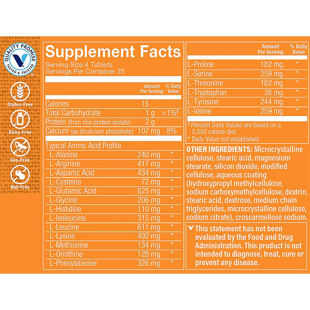 The Vitamin Shoppe Amino Complex 100 Tablets (100 Tablets) - Image 4