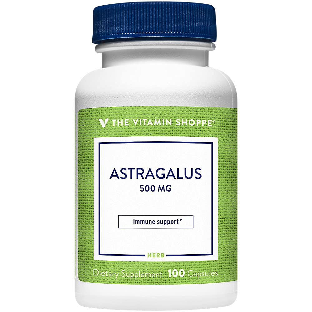 The Vitamin Shoppe Astragalus (Root) 500mg Herbal Supplement Support (100 Capsules)
