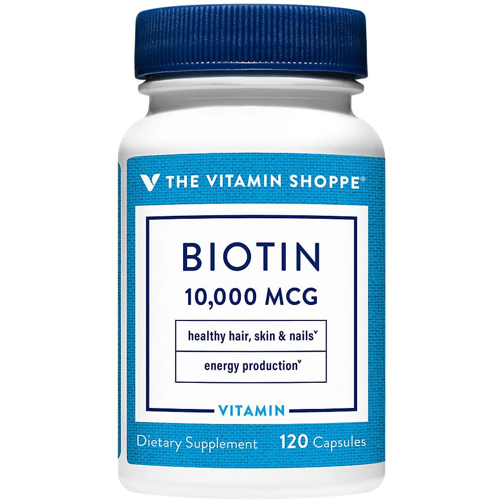 The Vitamin Shoppe Biotin 1,000MCG - Hair Growth, Skin Health & Nail Strength Support, High Potency B Vitamin (120 Capsules) - Image 2