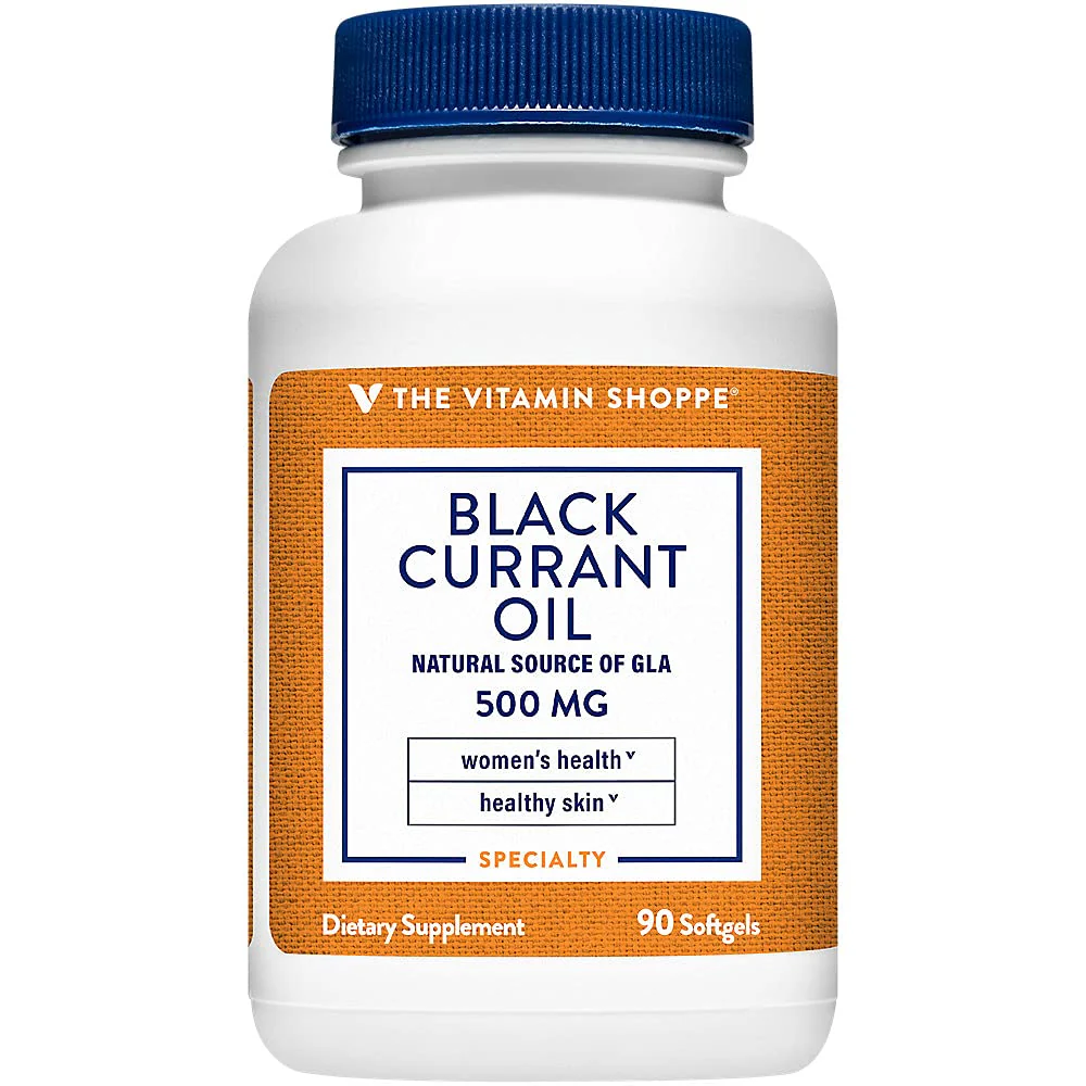 The Vitamin Shoppe Black Currant Oil 500MG, Natural Source of GLA, Promotes Healthy Skin, Women's Health (90 Softgels) - Image 6