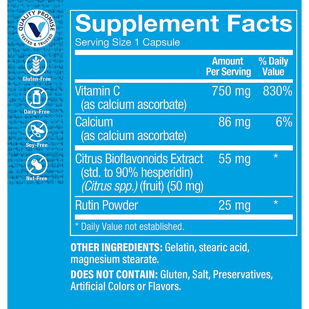 The Vitamin Shoppe Buffered C-Complex, Antioxidant That Supports Immune (100 Capsules) - Image 6