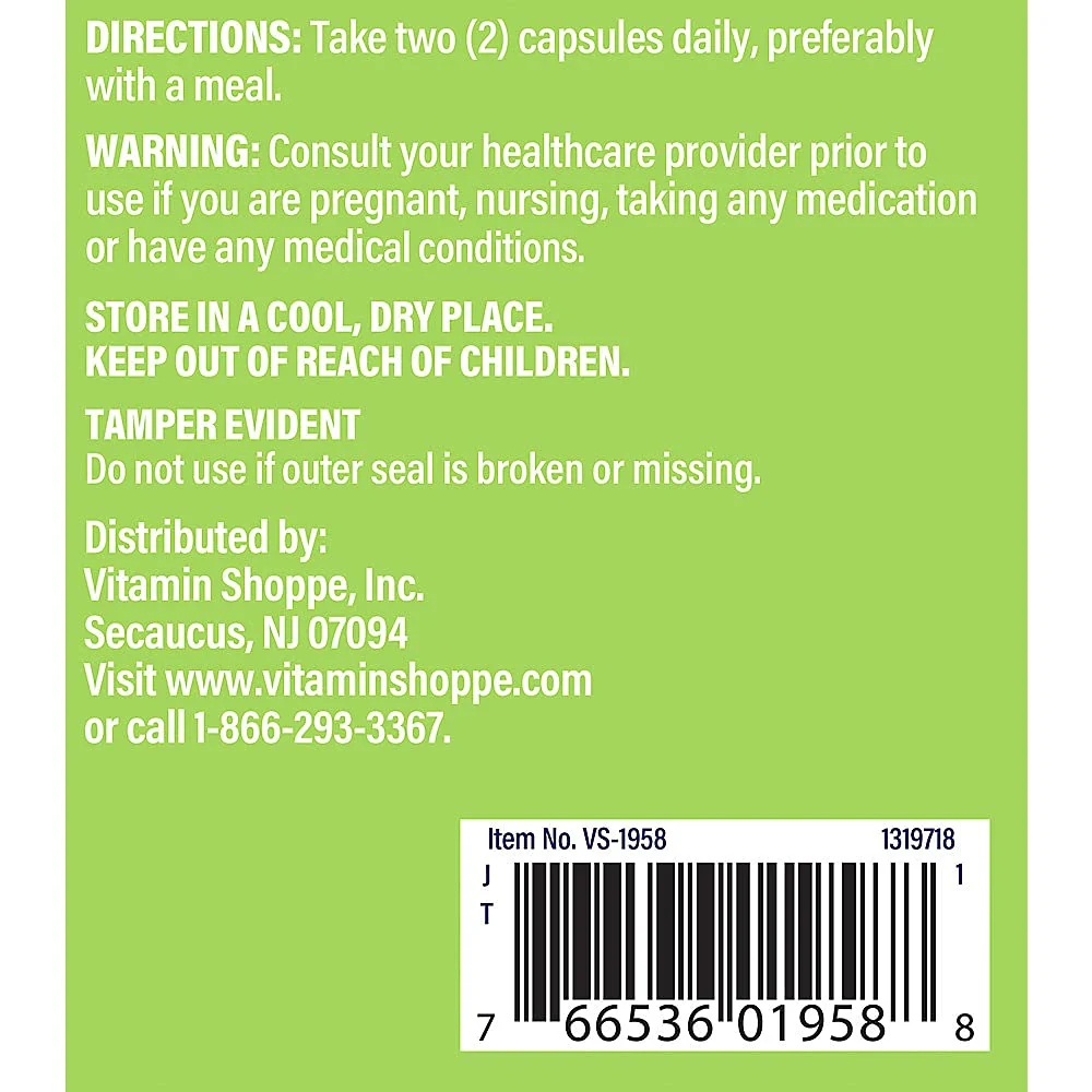 The Vitamin Shoppe Burdock Root (Arctium Lappa) 1080mg Traditional (100 Capsules) - Image 4