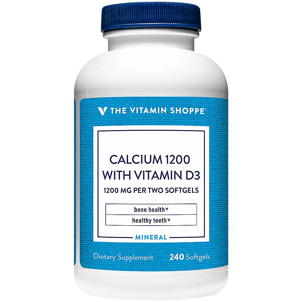 The Vitamin Shoppe Calcium 1,200MG - with Vitamin D3 for Bone Strength, Teeth Health & Overall Support, Daily Mineral (240 Softgels) - Image 2