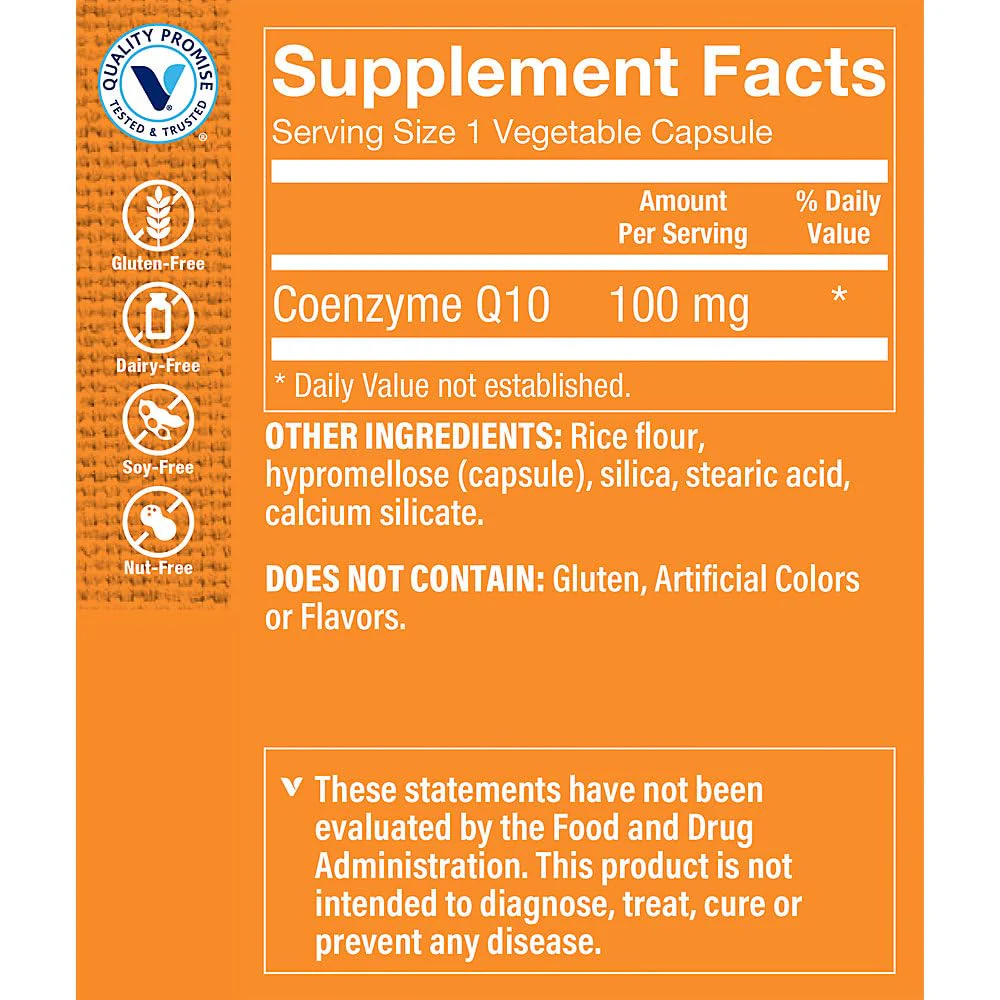 The Vitamin Shoppe CoQ-10 100mg - Beneficial for Those Taking Statins – Supports Heart & Cellular Health and Healthy Energy Production, Essential Antioxidant – Once Daily (240 Capsules) - Image 5