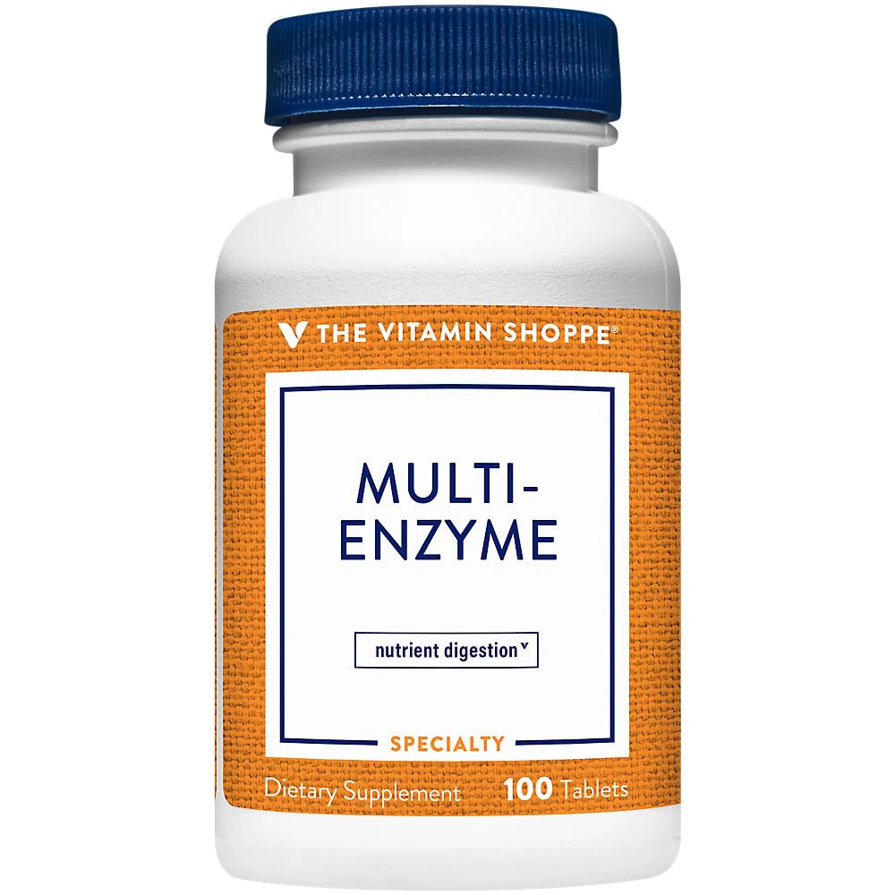 The Vitamin Shoppe Digestive Enzymes - Complete Multi-Enzyme Formula | Protein Fat Carb Digestion | 100 Tablets | Plant-Based - Image 2