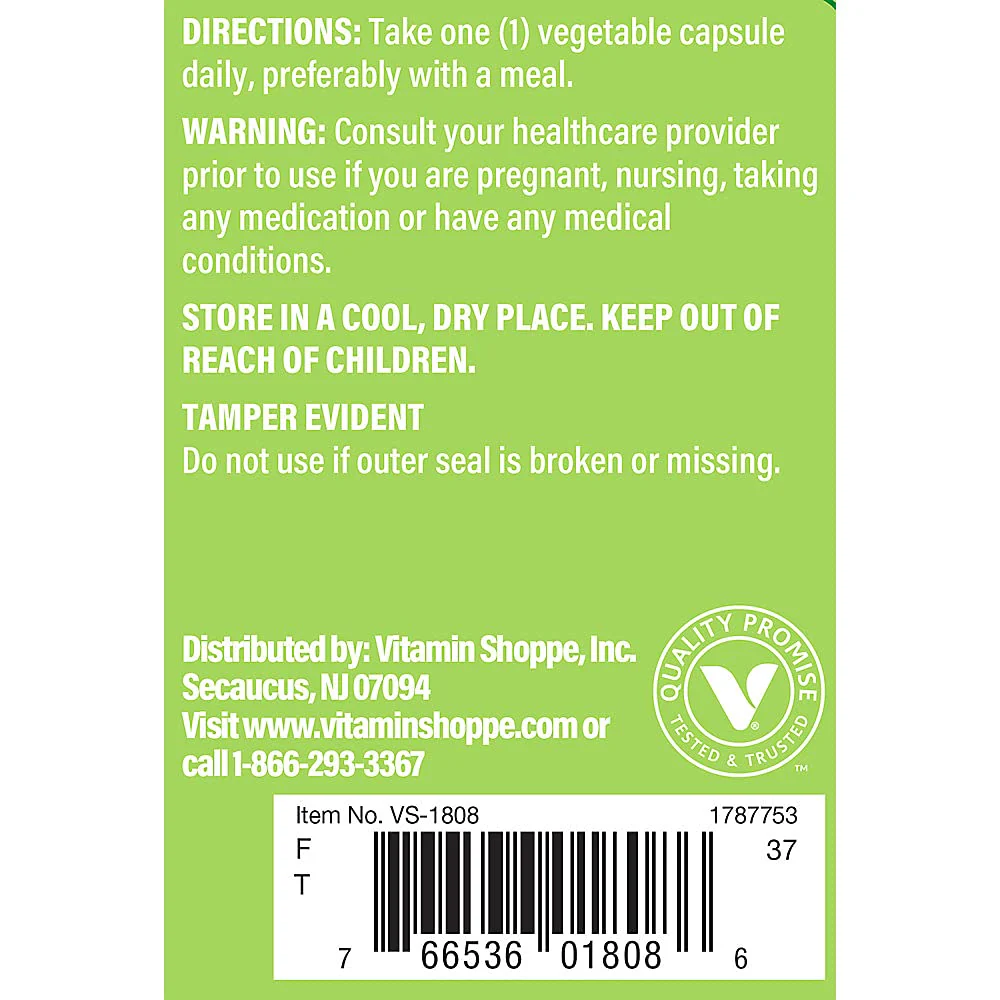 The Vitamin Shoppe Green Tea Extract 750mg - Fat Metabolism & Antioxidant | EGCG Polyphenols Decaf | 200 Veggie Caps | Triple Strength - Image 4