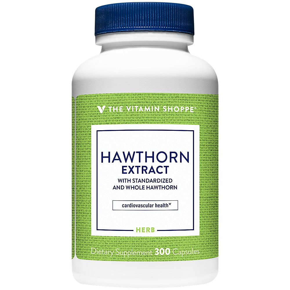 The Vitamin Shoppe Hawthorn Extract, with Standardized and Whole (300 Capsules) - Image 2