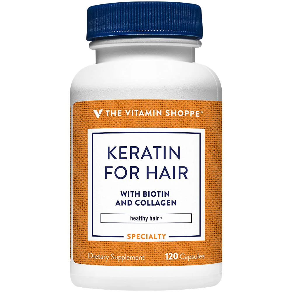 The Vitamin Shoppe Keratin for Hair with Biotin Collagen - Strong Healthy Hair | Hair Luster & Shine | 120 Capsules | Beauty - Image 2