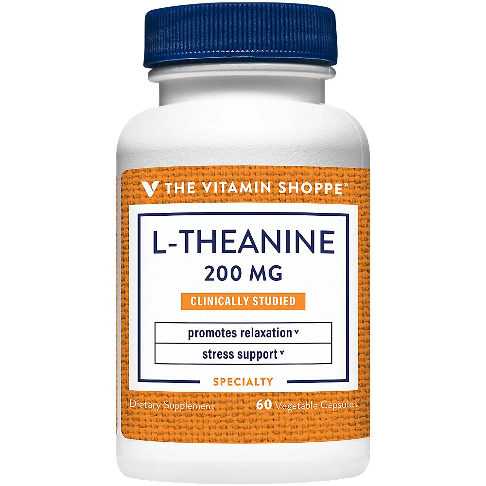 The Vitamin Shoppe L-Theanine 200MG - Calm Focus, Stress Support & Relaxation, Amino Acid from Green Tea (60 Capsules) - Image 2