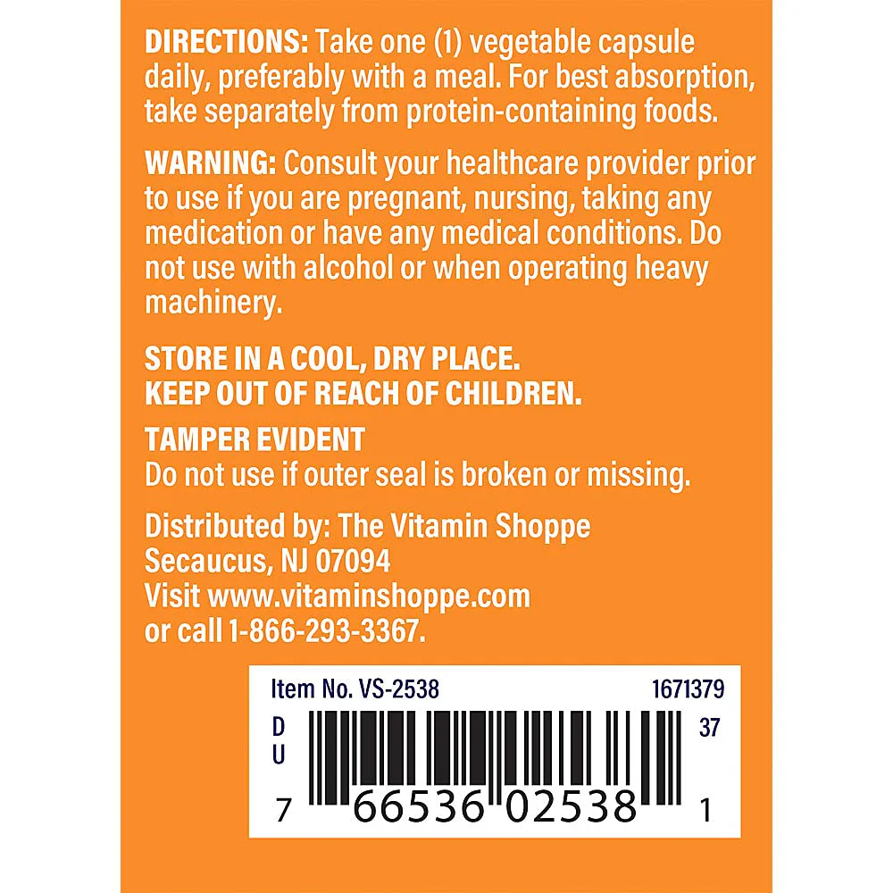 The Vitamin Shoppe L-Tryptophan 500mg - Sleep Quality & Mood Support | Essential Amino Acid | 120 Veggie Capsules | Non-GMO Vegan - Image 4