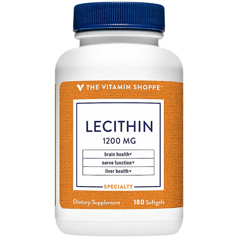 The Vitamin Shoppe Lecithin 1200mg Natural Combination Essential Fatty (180 Softgels) - Image 2