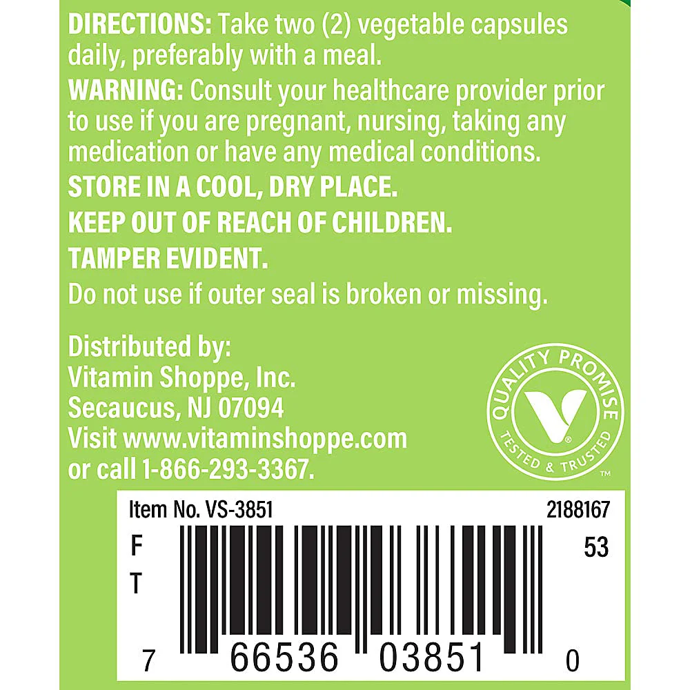 The Vitamin Shoppe Lion's Mane Nootropic Mushroom Formula for (60 Vegetable Capsules) - Image 4