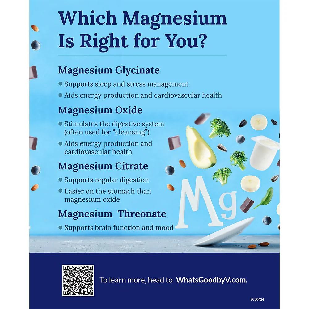 The Vitamin Shoppe Magnesium Citrate 160MG - Muscle Relaxation, Bone Health & Energy Production, Highly Absorbable (300 Capsules) - Image 4