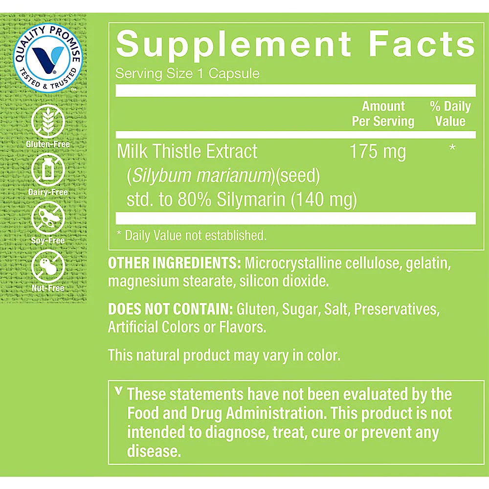 The Vitamin Shoppe Milk Thistle 175 MG - Liver Health Support, Detoxification & Antioxidant Protection (300 Capsules) - Image 5