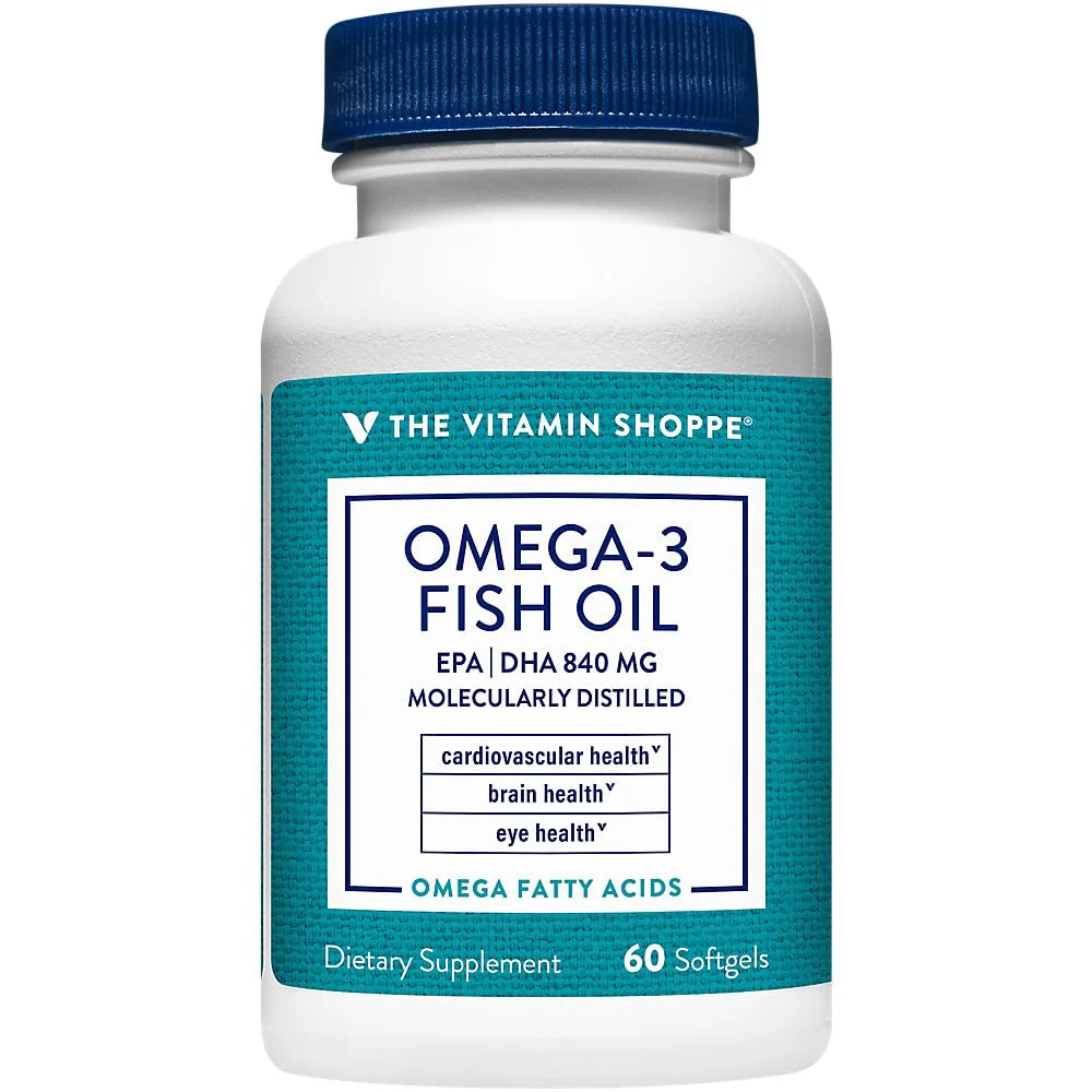 The Vitamin Shoppe Omega 3 Fish Oil 1100MG EPA DHA - Heart Health, Brain Function & Joint Support, Molecularly Distilled (60 Softgels) - Image 2