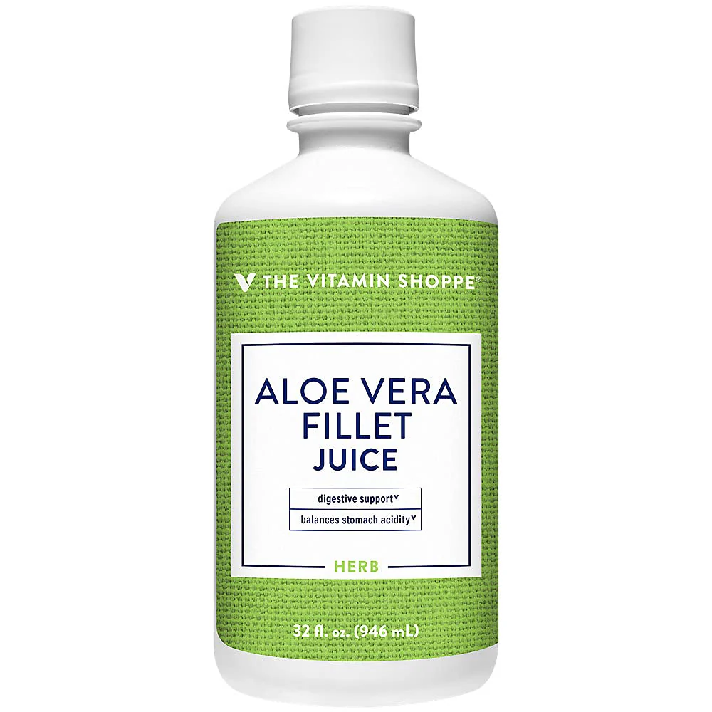 The Vitamin Shoppe Organic Aloe Vera Fillet Juice - No Water Added - Soothing for Digestive Discomfort (32 Fluid Ounce) - Image 2