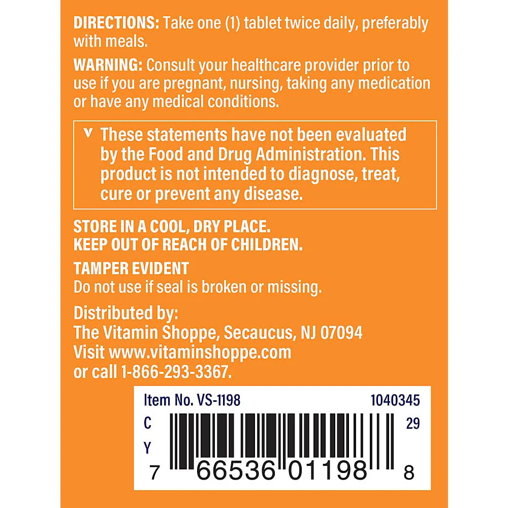 The Vitamin Shoppe Pancreatin 500MG, Natural Digestive Enzyme Supplement, Supports Digestion of Fats, Protein, Carbohydrates (100 Tablets) - Image 4