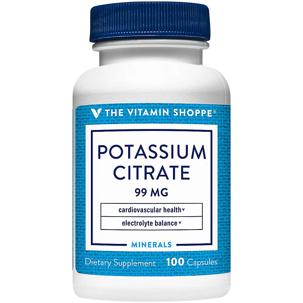 The Vitamin Shoppe Potassium 99MG - Heart Health, Blood Pressure & Electrolyte Balance Support, Essential Mineral (100 Capsules) - Image 2