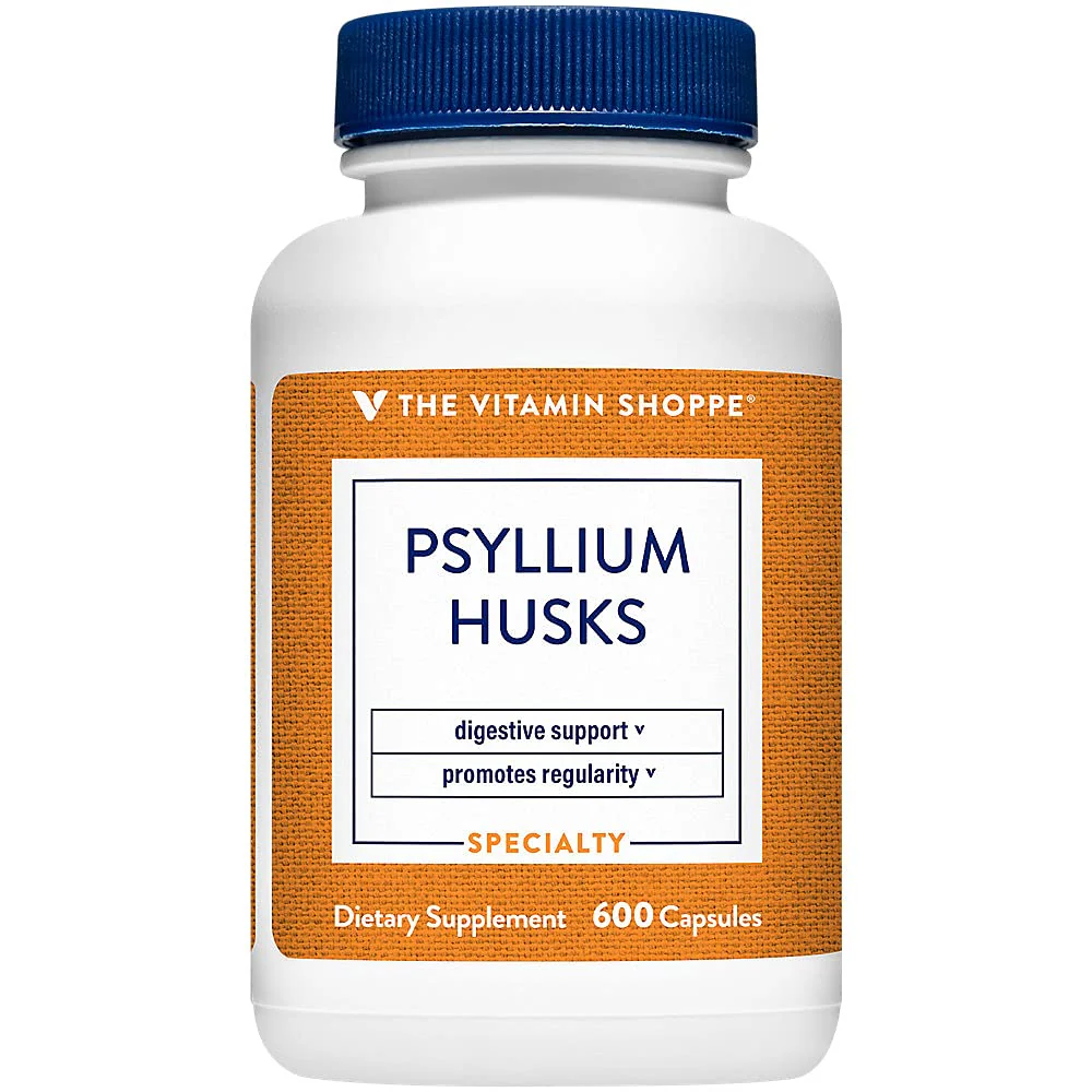 The Vitamin Shoppe Psyllium Husks Plantago Ovata Fiber Supplement (600 Capsules)