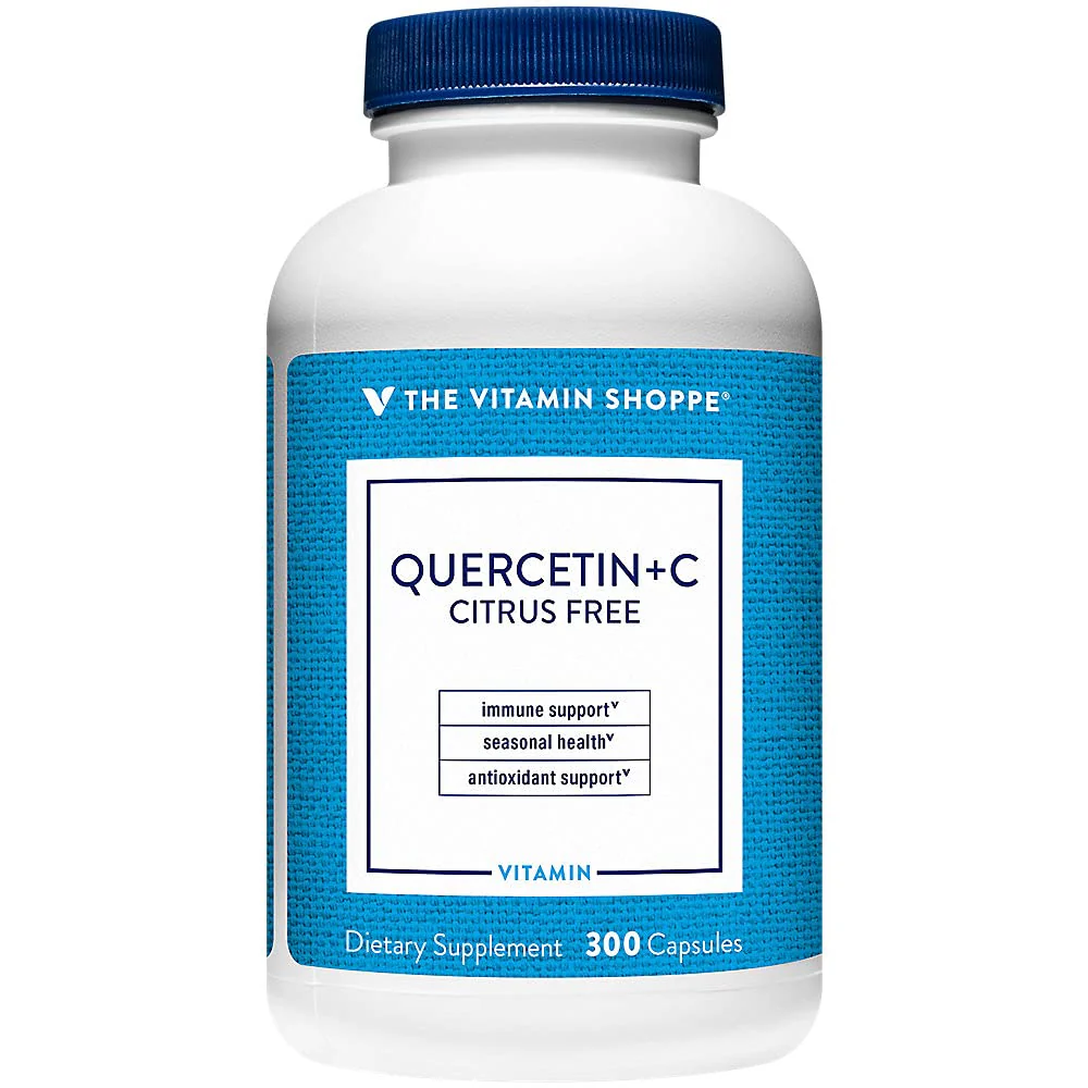 The Vitamin Shoppe Quercetin + Vitamin C, Citrus Free, Antioxidant That Supports A Healthy Immune for All Seasons (300 Capsules) - Image 2