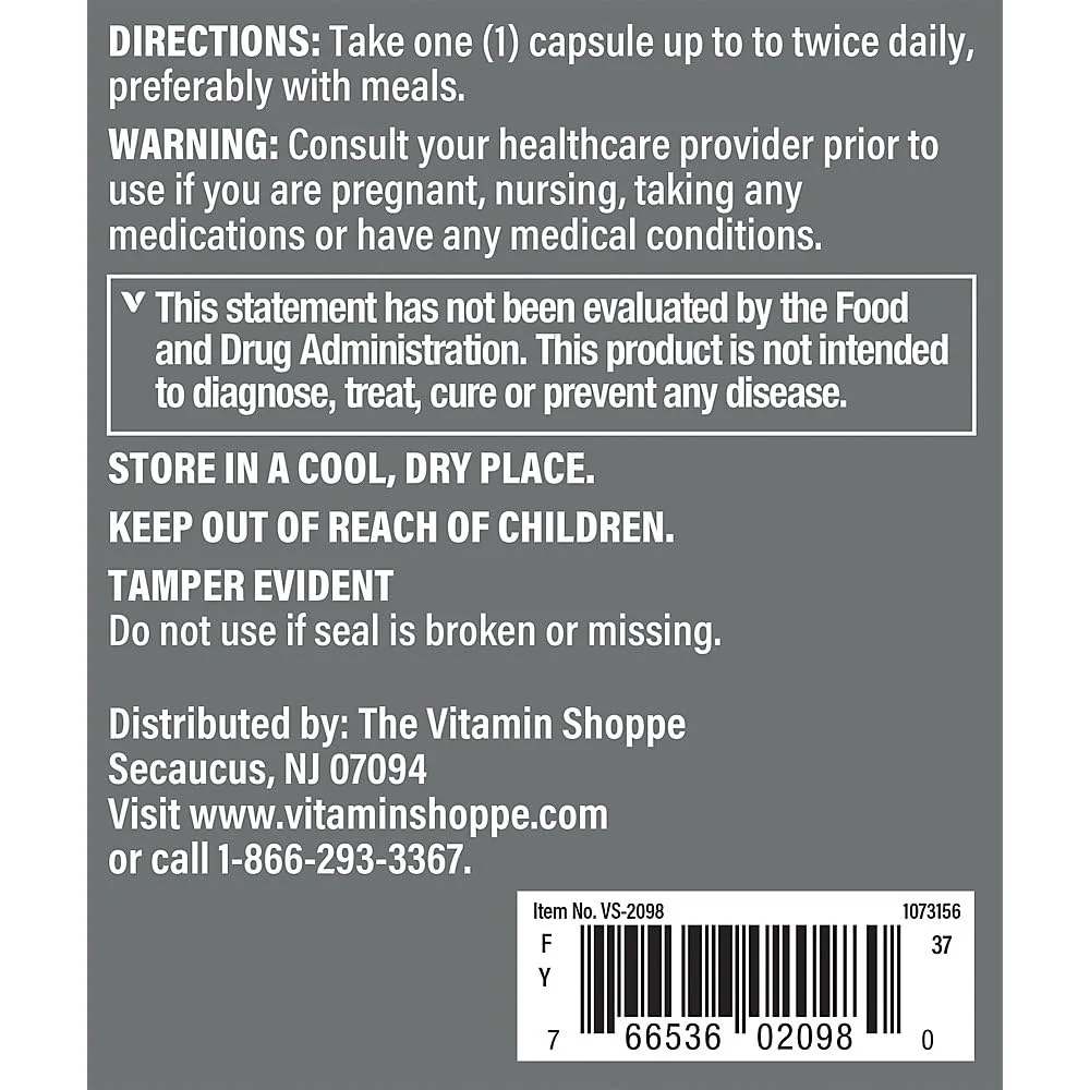 The Vitamin Shoppe Saw Palmetto Berries 540MG (300 Capsules) (300 Capsules) - Image 3