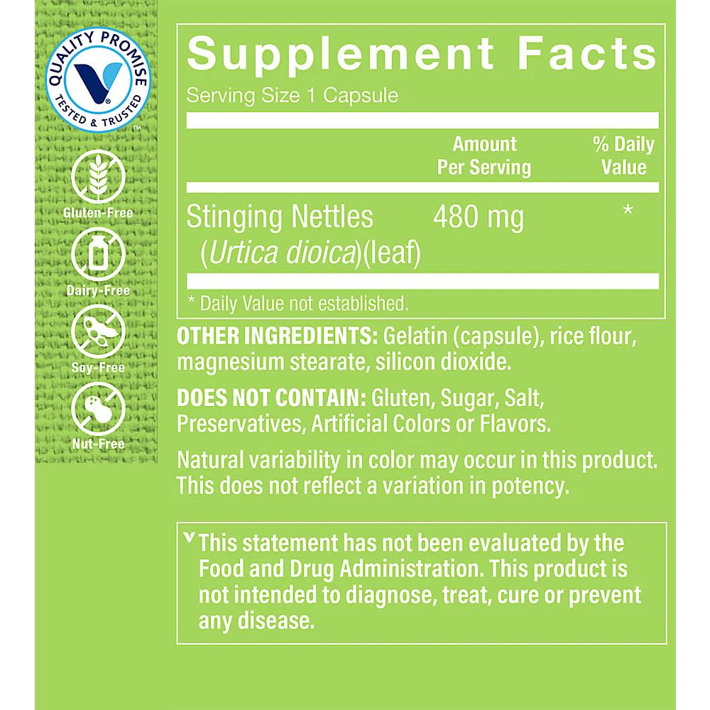 The Vitamin Shoppe Stinging Nettles 480 (300 Capsules) (300 Capsules) - Image 4