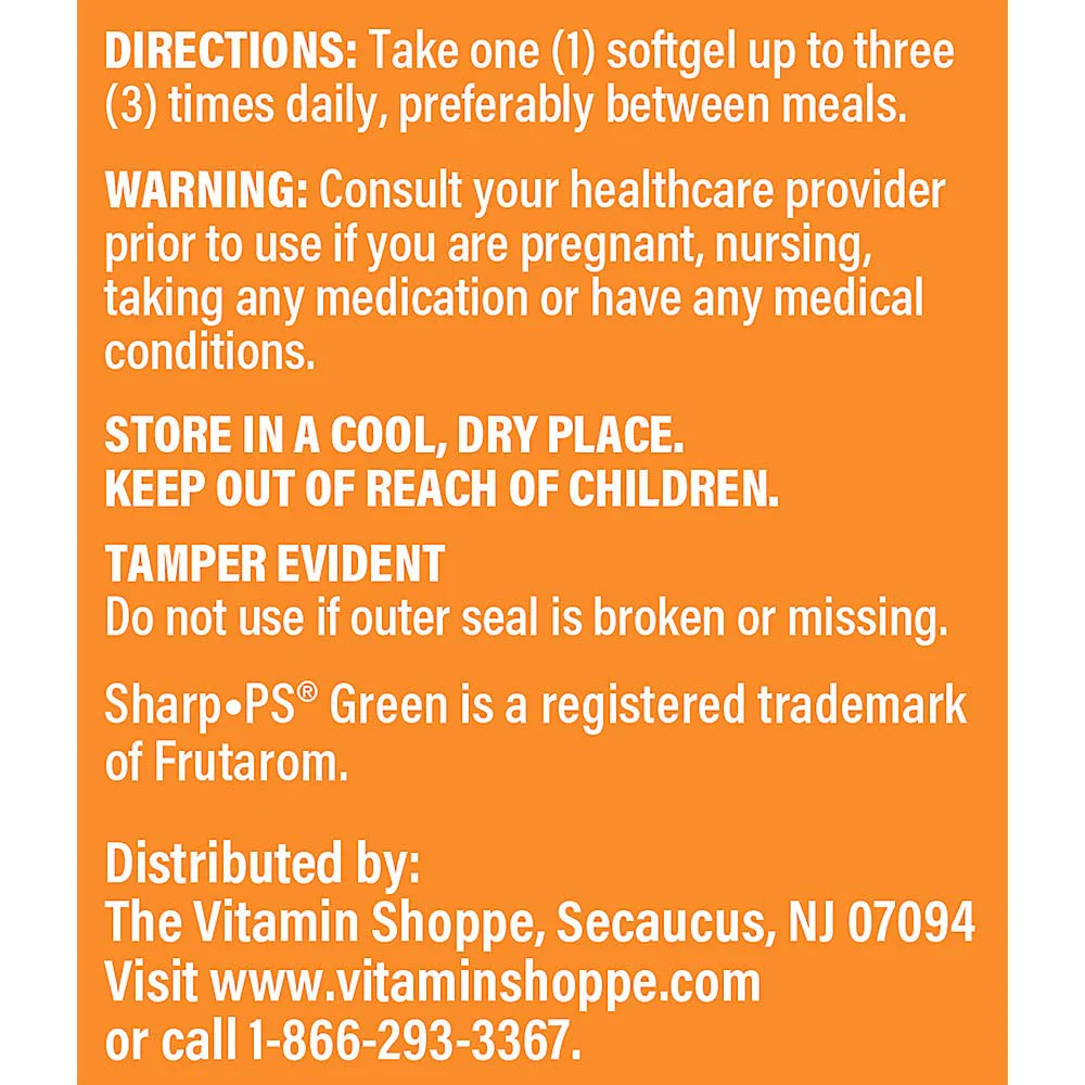The Vitamin Shoppe Sunflower Phosphatidylserine 100 MG (30 Softgels) - Image 2