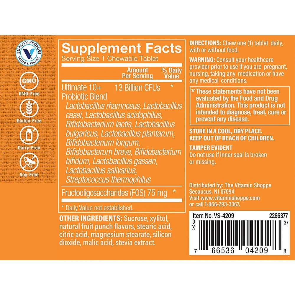 The Vitamin Shoppe Ultimate 10+ Probiotics 13 Billion CFU - 10 Probiotic Strains for Digestive Health, Immune & Gut Support - Image 2
