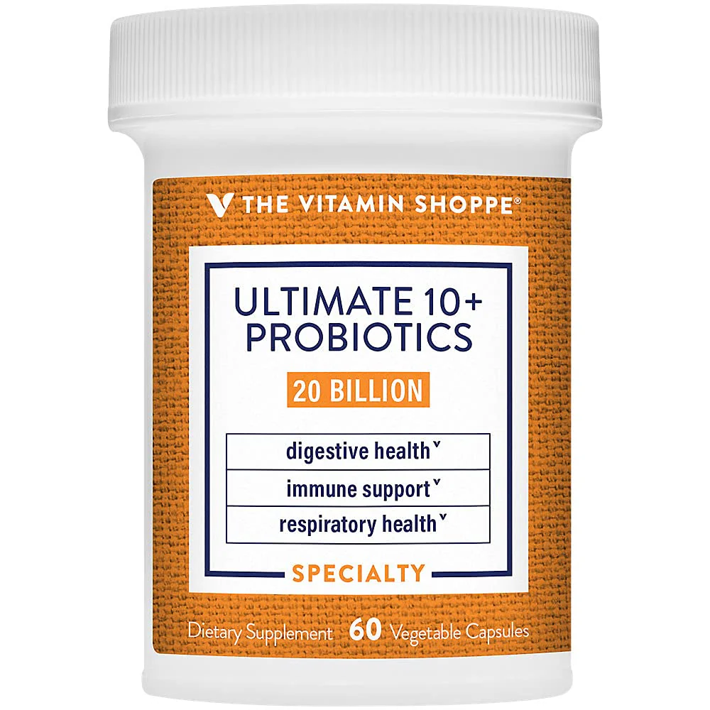 The Vitamin Shoppe Ultimate 10+ Probiotics 20 Billion CFU - 10 Probiotic Strains for Digestive Health, Immune & Gut Support (60 Vegetable Capsule) - Image 2