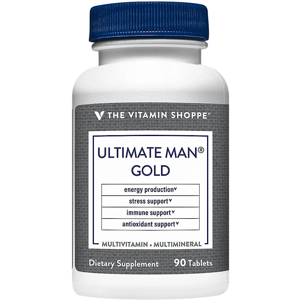 The Vitamin Shoppe Ultimate Man Multivitamin - High Potency Daily Multi with Energy Blend, Complete Nutrition for Men (90 Tablets)