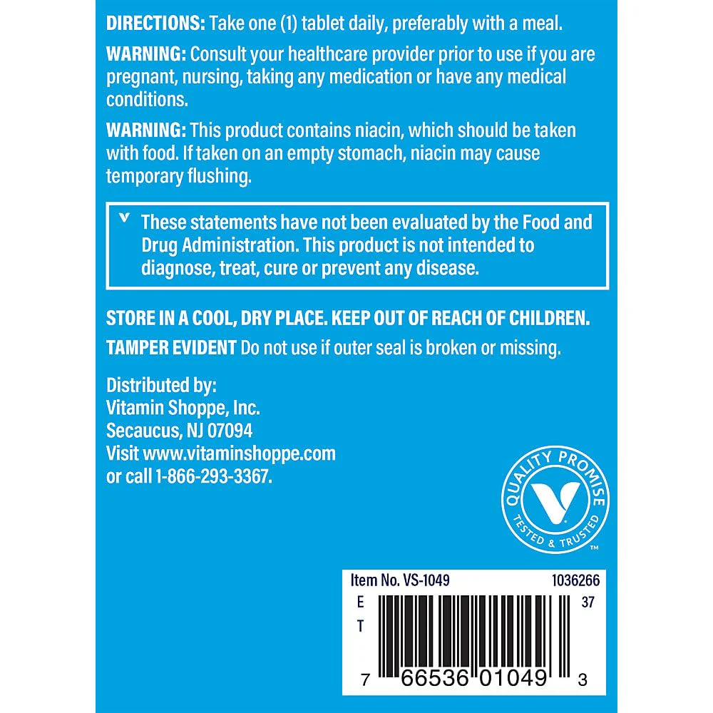 The Vitamin Shoppe Vitamin B-Complex - Energy Metabolism & Nervous System Support, Complete B Vitamins (300 Tablets) - Image 4