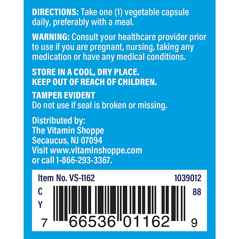 The Vitamin Shoppe Vitamin B6 100mg - Energy Metabolism & Brain Support | Pyridoxine Supplement | 100 Veggie Capsules | Gluten-Free - Image 3