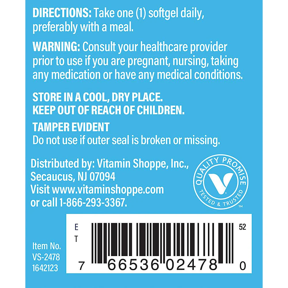 The Vitamin Shoppe Vitamin D3 1000IU - Bone Immune & Cellular Health | Cholecalciferol Softgels | 200 Softgels | Gluten-Free - Image 6