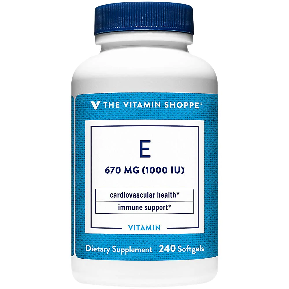 The Vitamin Shoppe Vitamin E 1,000IU - Antioxidant Support for Skin Health & Immune Function, Daily Vitamin (240 Softgels) - Image 2