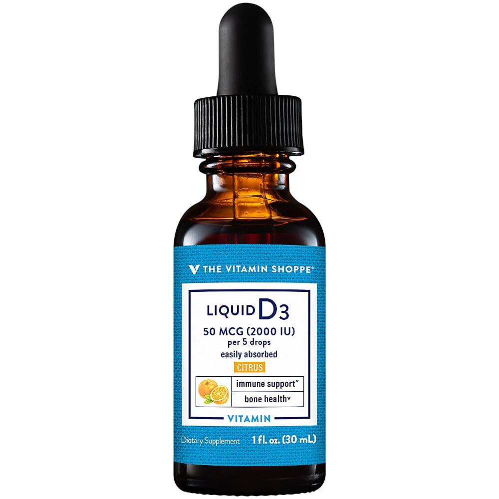The Vitamin Shoppe Vitamin Liquid D3 2000IU | Supports Bone & Immune Health | Aids in Healthy Cell Growth & Calcium Absorption, 1 Fluid Ounce - Image 2