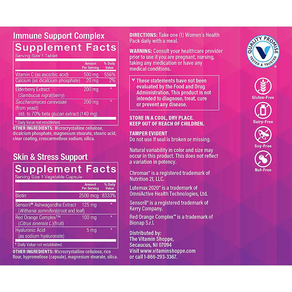 The Vitamin Shoppe WomenaTMs Health Packs A Daily Vitamin Packets for... - Premium Quality Health Support | Supplement | Daily Wellness - Image 3