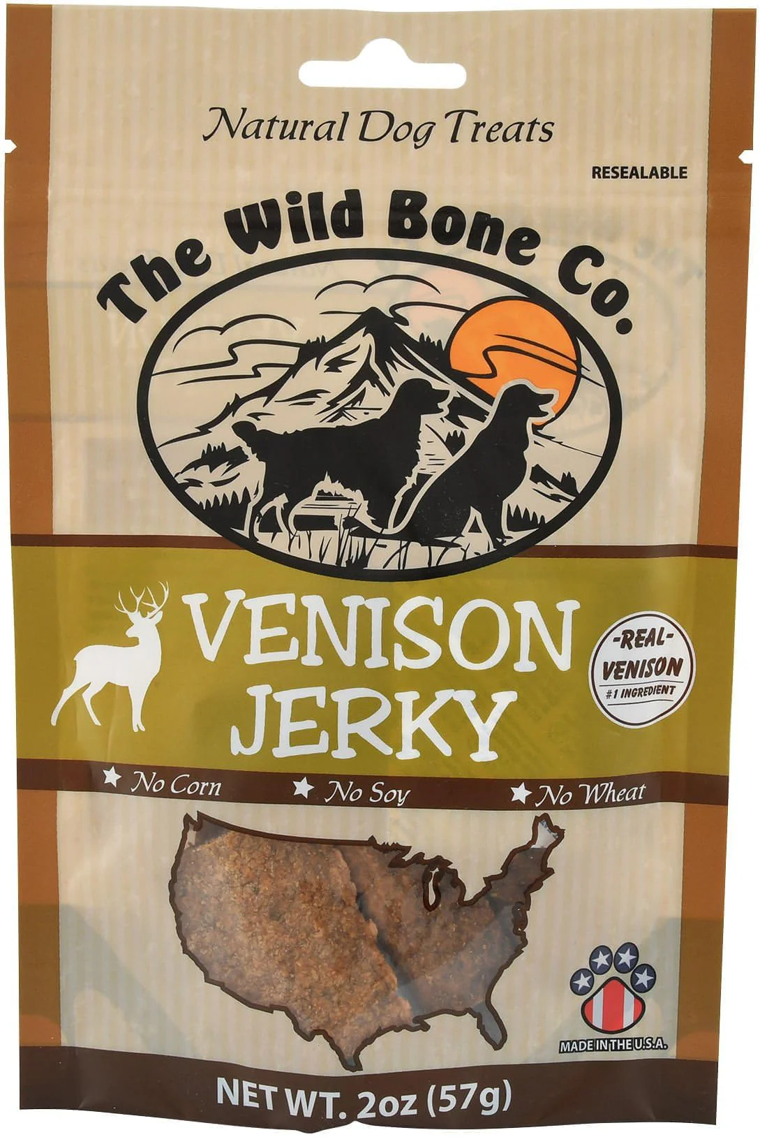The Wild Bone Company Venison Jerky Dog Treats | Natural High Protein Chewy Training Bits | Made in the USA, 2 Ounces - Image 6