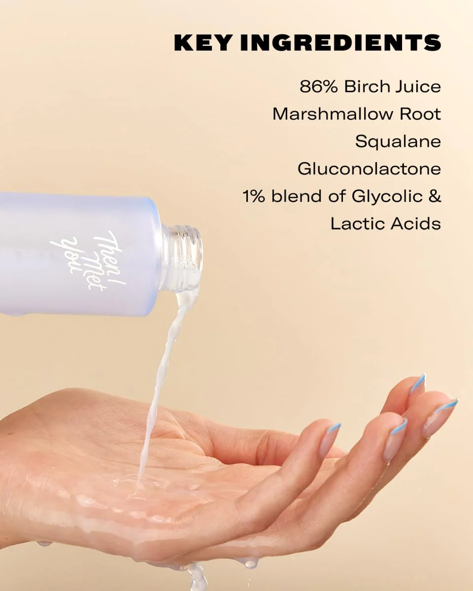 Then I Met You Birch Milk Refining Toner, Hydrating and Exfoliating Milky Toner, Minimizes Pores and Strengthens Skin Barrier, Korean Skincare for Deep Hydration, Gentle Daily Exfoliant, 3.38 oz - Image 2