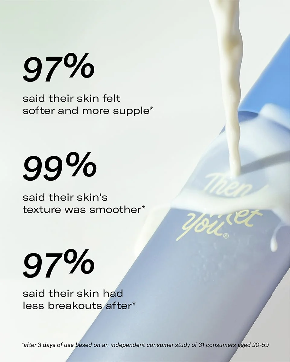 Then I Met You Birch Milk Refining Toner, Hydrating and Exfoliating Milky Toner, Minimizes Pores and Strengthens Skin Barrier, Korean Skincare for Deep Hydration, Gentle Daily Exfoliant, 3.38 oz - Image 4