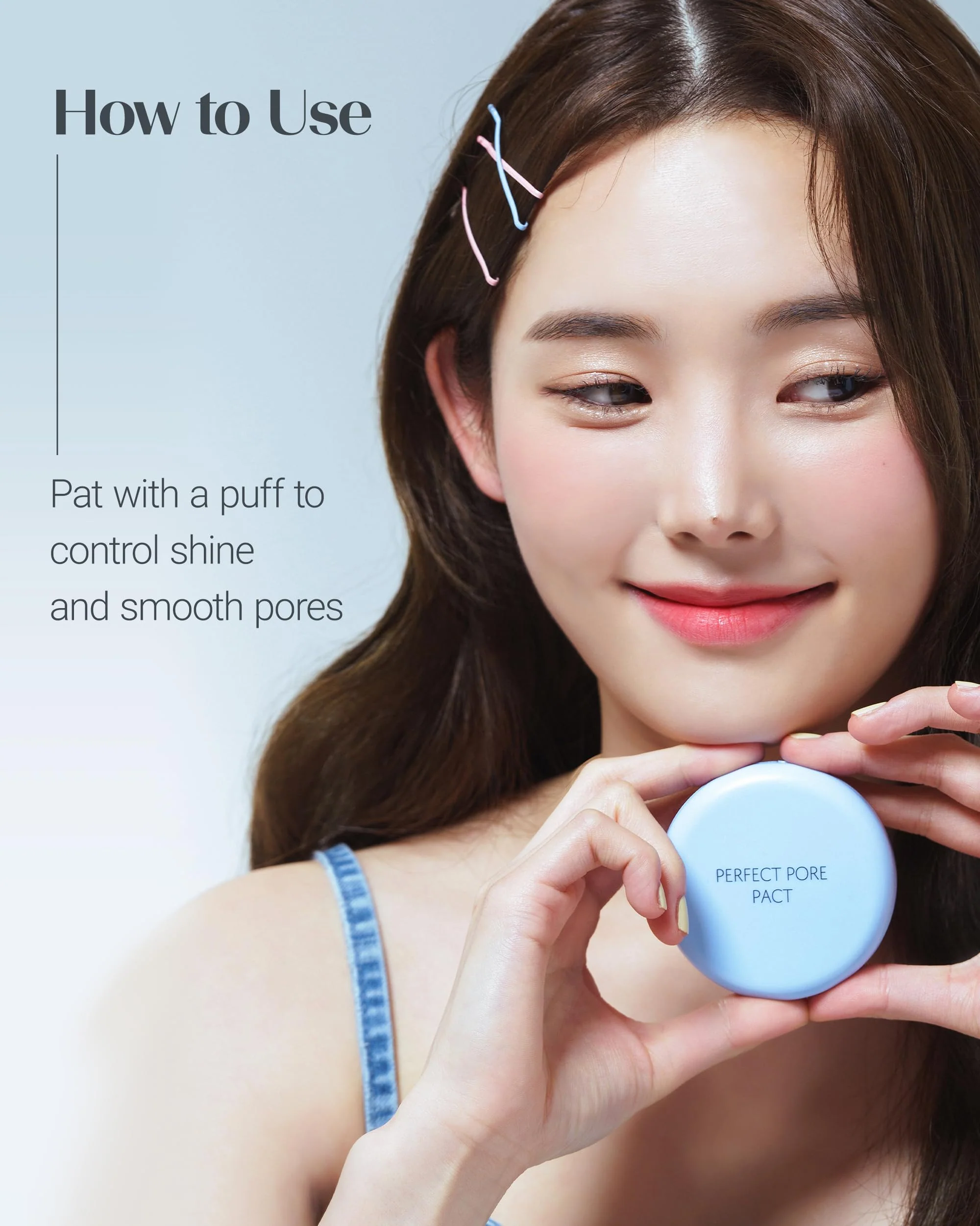 THESAEM Saemmul Perfect Pore Pact - Sebum Control Face Powder for Oil Absorption & Makeup Setting - Pore Blurring Pressed Compact Smooth Matte Finish- Korean Makeup Finishing Powder, 2 Pack - Image 2