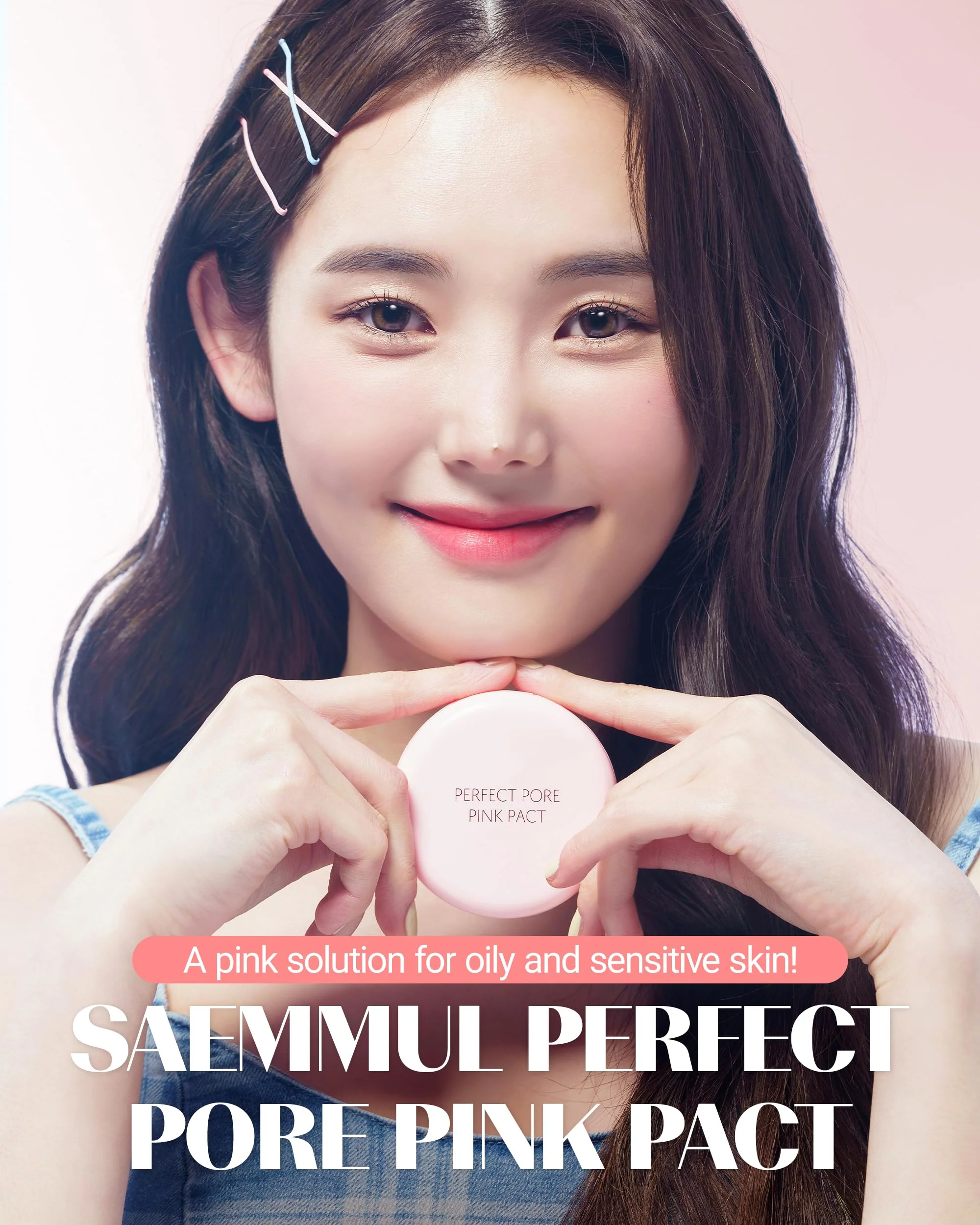 THESAEM Saemmul Perfect Pore Pink Pact - Sebum Control Face Powder with 15% Calamine for Oily Sensitive Skin - Oil Control Moisture System Compact - Korean Makeup Pressed Powder, 0.37 oz. 2 Pack - Image 8