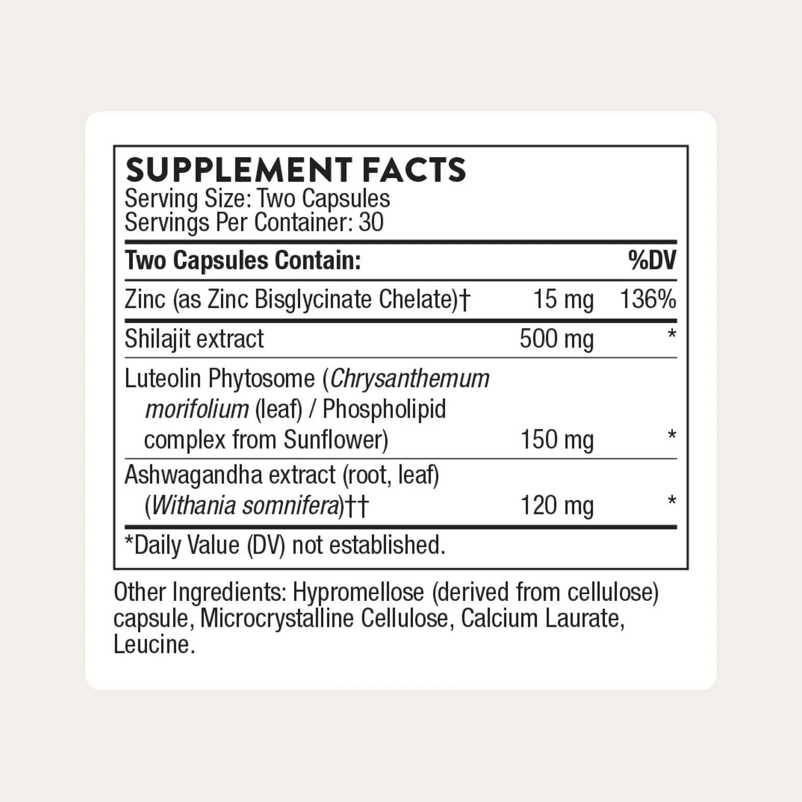 THORNE - Advanced Testosterone Support - Men's Health Supplement - Supports Healthy Testosterone Levels & Muscle Fatigue* - with Ashwagandha, Shilajit & Zinc - Gluten, Dairy & Soy-Free - 30 Servings - Image 8