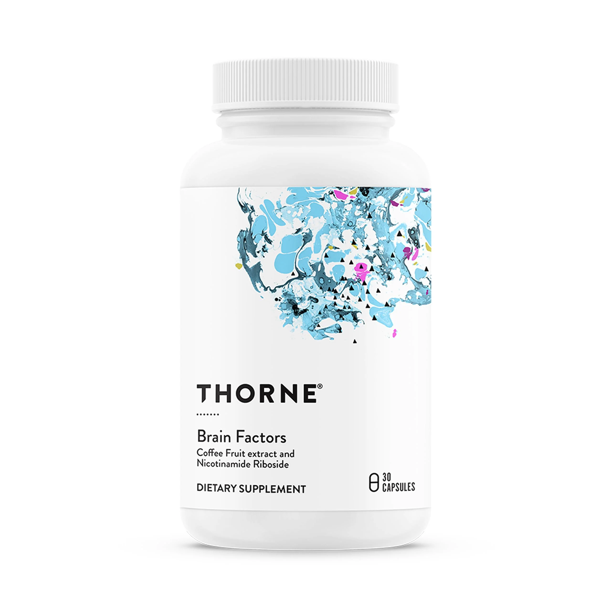 THORNE - Brain Factors - Brain Health Supplement with Nicotinamide Riboside, Coffee Fruit Extract & Betaine Anhydrous - Supports Learning, Memory & Cognition* - 30 Servings