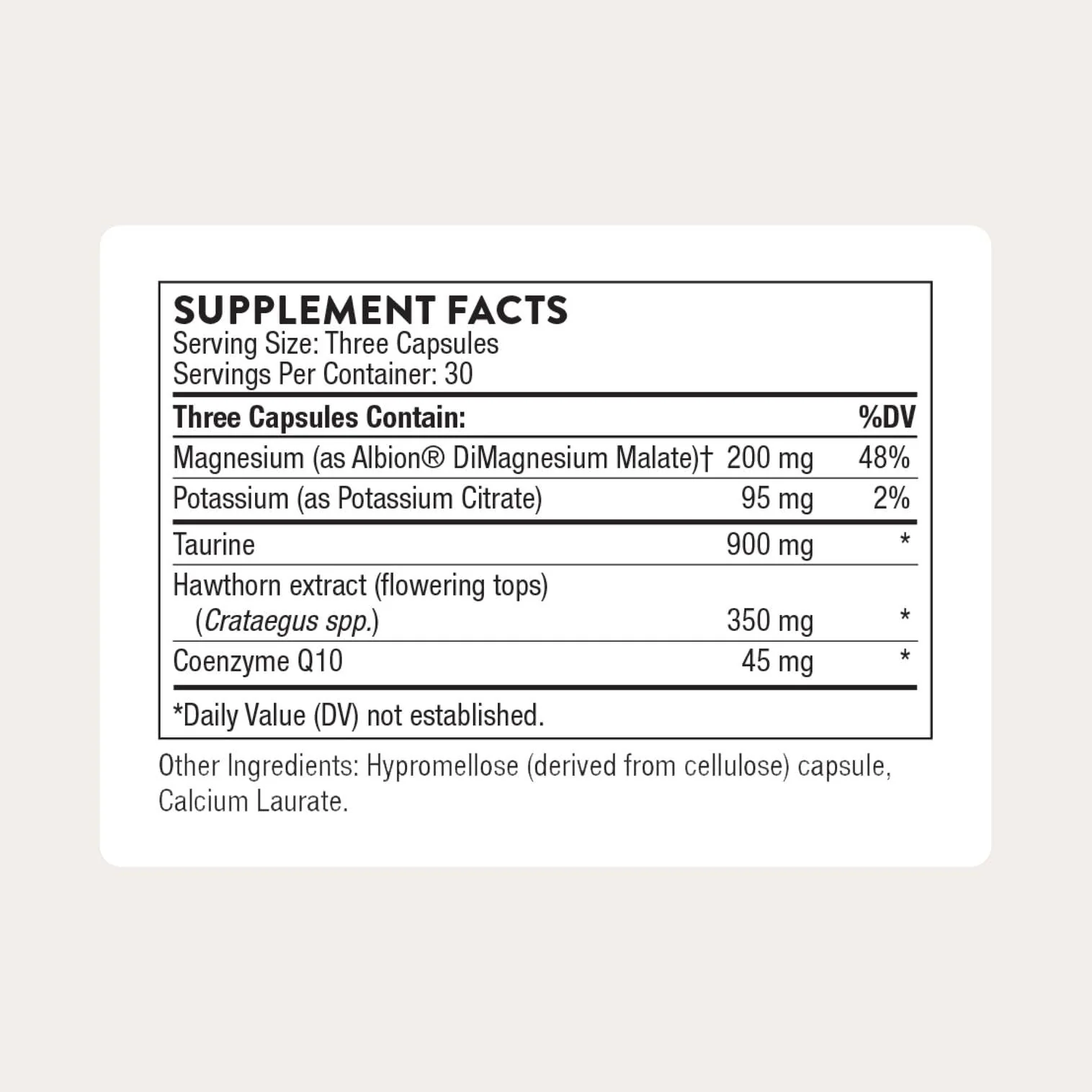 THORNE - Heart Health Complex - with CoQ10, Taurine and Hawthorn - Coenzyme Q10 Supplement with Minerals, Amino Acids, and Botanicals - 90 Capsules - Image 8